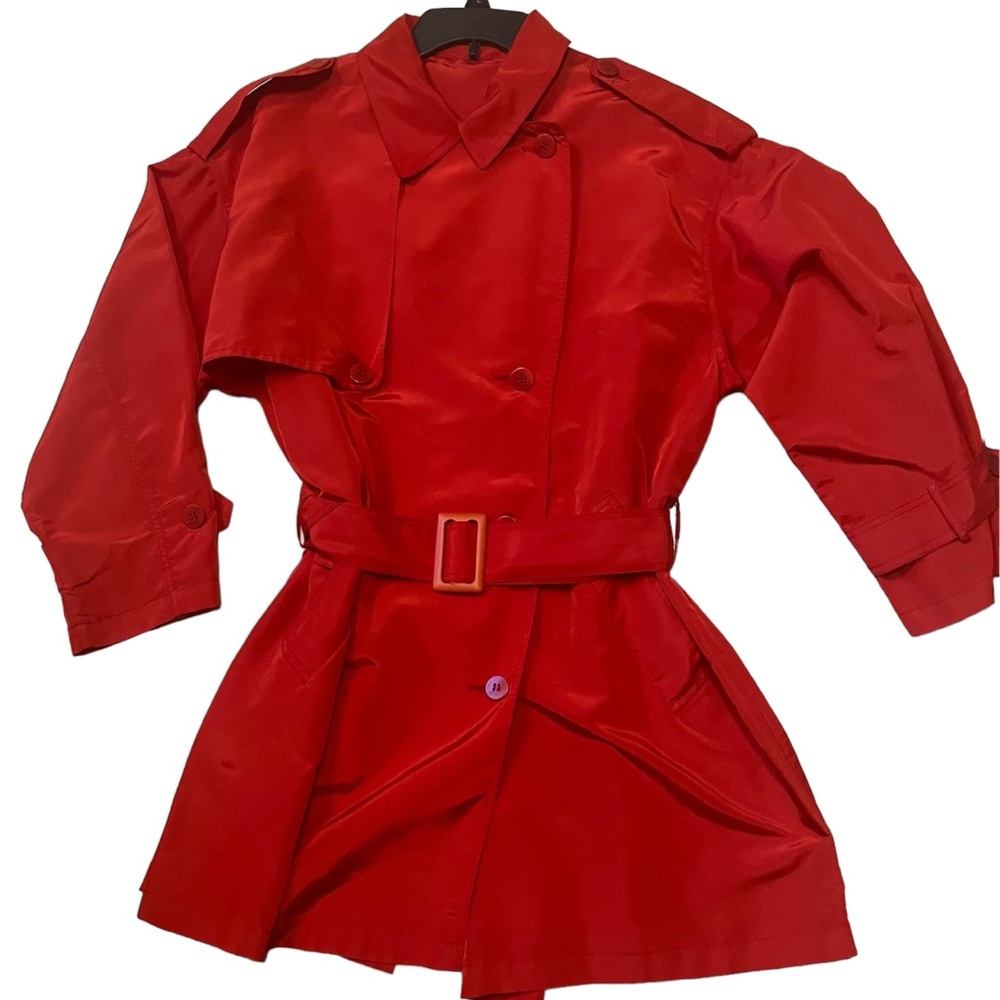 Women’s Raincoat; Made in Italy; Happy Shade of RED!